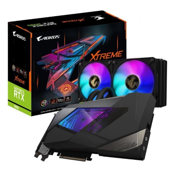 Karta graficzna GeForce RTX 3090 AORUS XTREME WF WB 24GB GDDR6X 384bit 3DP/2HDMI Karta graficzna GeForce RTX 3090 AORUS XTREME WF WB 24GB GDDR6X 384bit 3DP/2HDMI