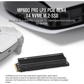 Corsair MP600 PRO LPX 4 TB - SSD - M.2 - PCIe 4.0 x4 - black