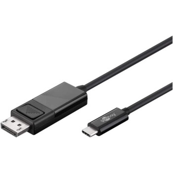 goobay USB adapter cable, USB-C connector DisplayPort connector (black, 1.2 meters, 4K 60Hz)