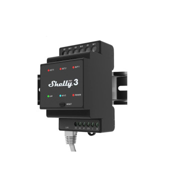 Shelly Pro 3, relay (black, three channels)