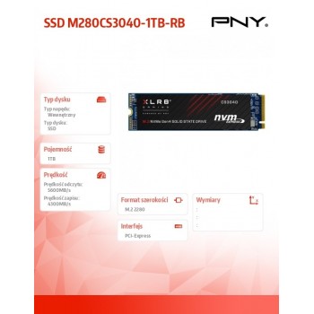 Dysk twardy SSD 1TB M.2 2280 CS3040 M280CS3040-1TB-RB