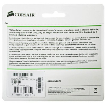 Corsair DDR3 SO-DIMM 8GB 1333-9