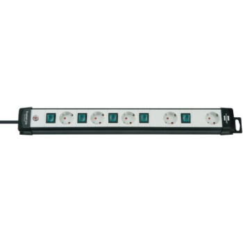 Brennenstuhl Premium-Line black / gray 5x Plug - H05VV-F 3G1.5 3m IP44