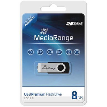 MediaRange MR908 8GB, USB flash drive (black / silver)