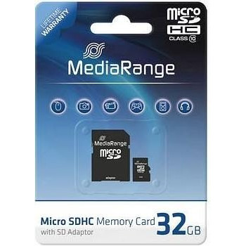 Mediarange 32 GB microSD, memory card (black, Class 10)