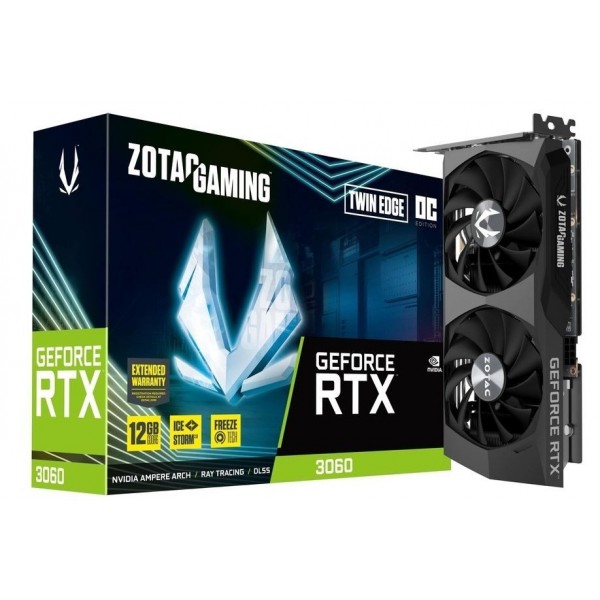 Karta graficzna GeForce RTX 3060 Twin Edge OC 12GB GDDR6 192bit LHR 3DP/HDMI Karta graficzna GeForce RTX 3060 Twin Edge OC 12GB GDDR6 192bit LHR 3DP/HDMI