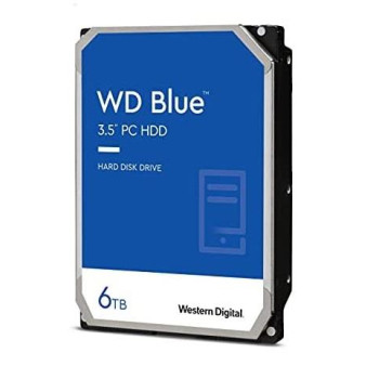 HDD WESTERN DIGITAL Blue 6TB SATA 256 MB 5400 rpm 3,5" WD60EZAX