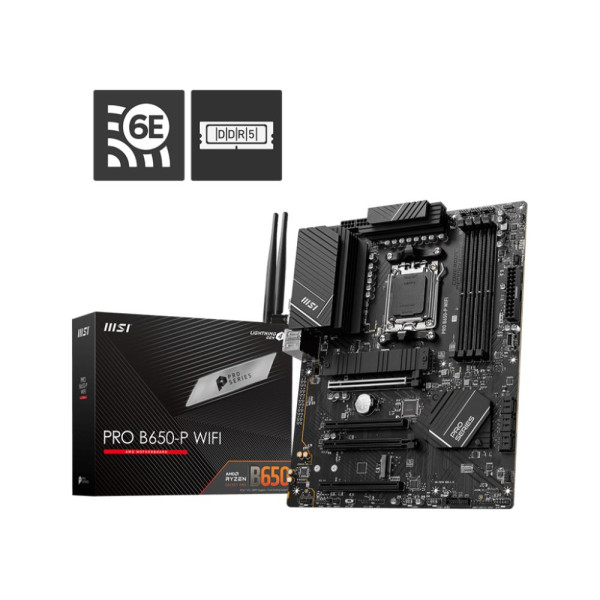 Mainboard MSI AMD B650 SAM5 ATX Memory DDR5 Memory slots 4 4xPCI-Express 16x 2xM.2 1xHDMI 1xDisplayPort 7xUSB 3.2 1xUSB-C 1xRJ45 Mainboard MSI AMD B650 SAM5 ATX Memory DDR5 Memory slots 4 4xPCI-Express 16x 2xM.2 1xHDMI 1xDisplayPort 7xUSB 3.2 1xUSB-C 1xRJ45