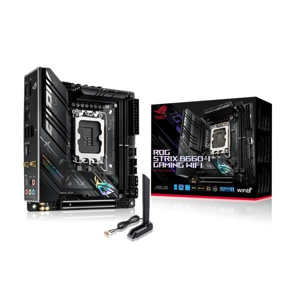 Mainboard ASUS Intel B660 LGA1700 MiniITX Memory DDR5 Memory slots 2 1xPCI-Express 5.0 16x 2xM.2 1xHDMI 1xDisplayPort 3xUSB 2.0 Mainboard ASUS Intel B660 LGA1700 MiniITX Memory DDR5 Memory slots 2 1xPCI-Express 5.0 16x 2xM.2 1xHDMI 1xDisplayPort 3xUSB 2.0