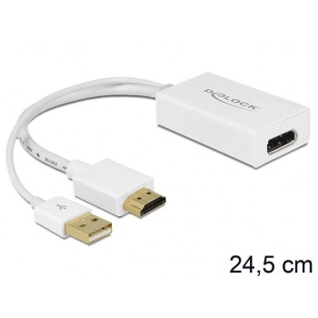 Adapter HDMI(M) - Displayport(F)+USB(M) 24cm