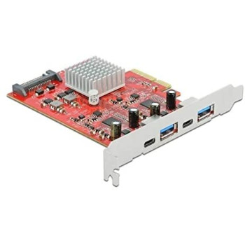 DeLOCK PCIe x4 SuperS USB + 2xUSB-A + USB-C USB 10 Gbps // Dual Channel