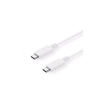 C-TECH kabel USB 3.2, Type-C (CM/CM), PD 100W, 20Gbps, 1m, bílá