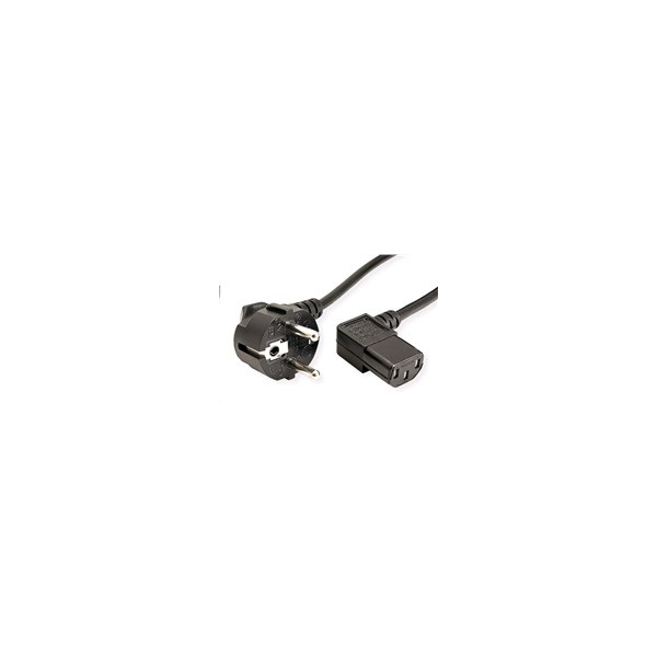 C-TECH kabel síťový 220/230V napájecí, lomený, VDE, 2m C-TECH kabel síťový 220/230V napájecí, lomený, VDE, 2m
