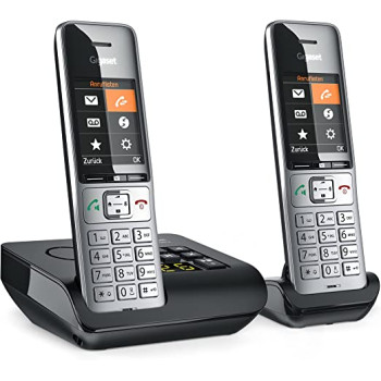 Gigaset COMFORT 500A Duo, analogue telephone (silver/black, 2 handsets)