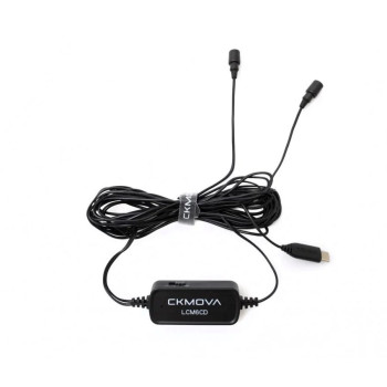 CKMOVA LCM6CD-Podwójny mikrofon krawatowy na USB C