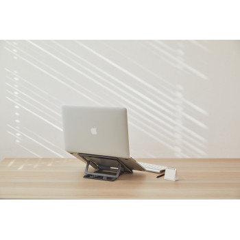 POUT Eyes3 Angle – Aluminiowa podstawka pod laptopa, kolor szary