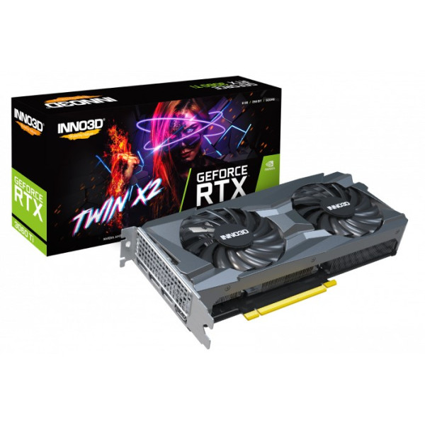 Karta graf. INNO3D GeF RTX 3060 Ti Twin X2 LHR 8GB Karta graf. INNO3D GeF RTX 3060 Ti Twin X2 LHR 8GB