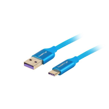 Kabel Lanberg CA-USBO-21CU-0010-BL (USB 2.0 typu A - USB typu C , 1m, kolor niebieski)