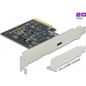 DeLOCK PCIe x4 4x external SuperSpeed USB 20 Gbps (USB 3.2 Gen 2x2) USB Type-C