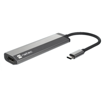 NATEC MULTIPORT FOWLER SLIM USB-C - HUB USB 3.0 X2, HDMI 4K, USB-C PD NMP-1984