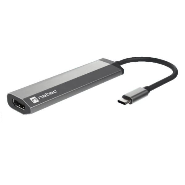 NATEC MULTIPORT FOWLER SLIM USB-C - HUB USB 3.0 X2, HDMI 4K, USB-C PD NMP-1984 NATEC MULTIPORT FOWLER SLIM USB-C - HUB USB 3.0 X2, HDMI 4K, USB-C PD NMP-1984