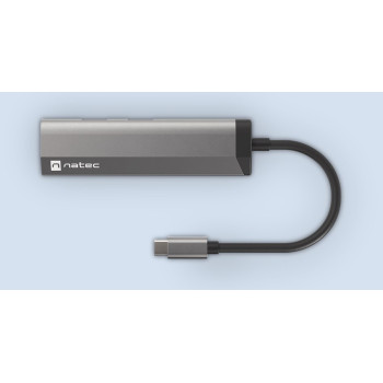 NATEC MULTIPORT FOWLER SLIM USB-C - HUB USB 3.0 X2, HDMI 4K, USB-C PD NMP-1984