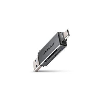 AXAGON CRE-DAC, USB-C + USB-A, 5 Gbps - czytnik kart MINI, 2-slot & lun SD/microSD, obsługa UHS-I