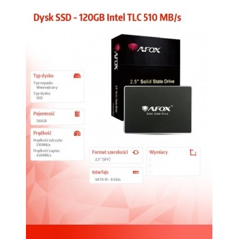 Dysk SSD - 120GB Intel TLC 510 MB/s