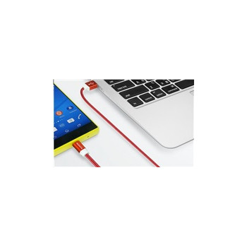 ADATA Micro USB kabel - USB A 2.0, 100cm, červený