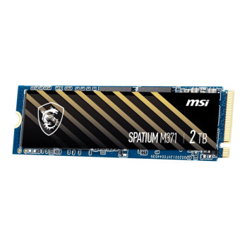 SSD MSI SPATIUM M371 2TB M.2 PCIE NVMe 3D NAND Write speed 1900 MBytes/sec Read speed 2350 MBytes/sec 2.15mm TBW 480 TB MTBF 150