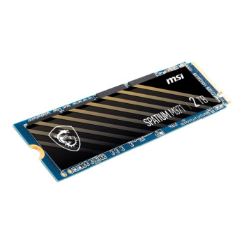 SSD MSI SPATIUM M371 2TB M.2 PCIE NVMe 3D NAND Write speed 1900 MBytes/sec Read speed 2350 MBytes/sec 2.15mm TBW 480 TB MTBF 150