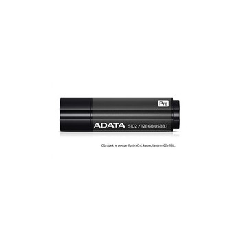 ADATA Flash Disk 256GB Superior S102 Pro, USB 3.1, hliník, šedá (R:200/W:120 MB/s)