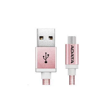 ADATA Micro USB kabel - USB A 2.0, 100cm, růžový