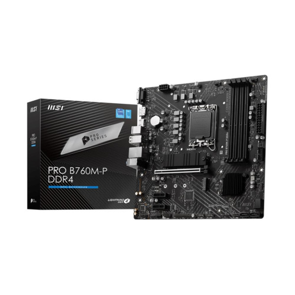 Mainboard MSI Intel B760 Express LGA1700 Micro-ATX Memory DDR4 Memory slots 4 2xPCI-Express 1x 1xPCI-Express 16x 2xM.2 1x15pin D Mainboard MSI Intel B760 Express LGA1700 Micro-ATX Memory DDR4 Memory slots 4 2xPCI-Express 1x 1xPCI-Express 16x 2xM.2 1x15pin D