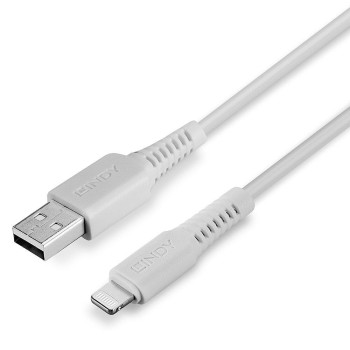 CABLE USB-A TO LIGHTNING 1M/WHITE 31326 LINDY