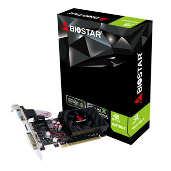 Graphics Card BIOSTAR NVIDIA GeForce GT 730 4 GB DDR3 128 bit PCIE 2.0 16x Memory 1333 MHz GPU 730 MHz Single Slot Fansink 1x15p