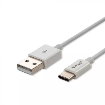 Kabel USB M - USB Typ-C 1m 1.0A Biały