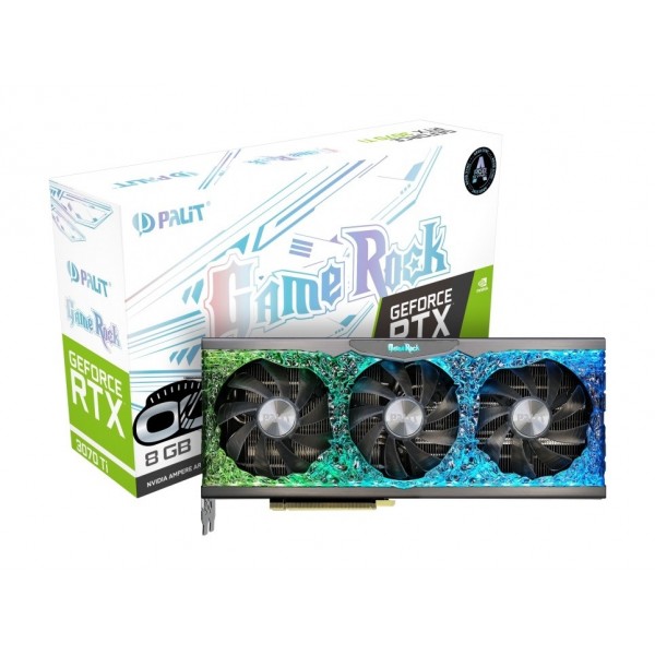 Karta graficzna RTX 3070Ti GameRock OC 8GB GDDR6X 256bit 3DP/HDMI LHR Karta graficzna RTX 3070Ti GameRock OC 8GB GDDR6X 256bit 3DP/HDMI LHR