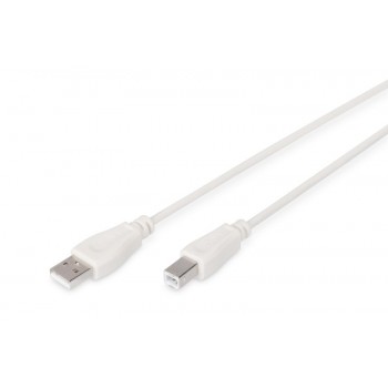 Kabel połączeniowy USB 2.0 HighSpeed Typ USB A/USB B M/M 1,8m Szary
