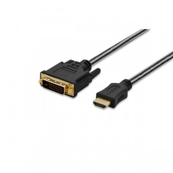Kabel adapter HDMI HighSpeed 1080p 60Hz FHD Typ HDMI A/DVI-D (24+1) M/M nylon 5m