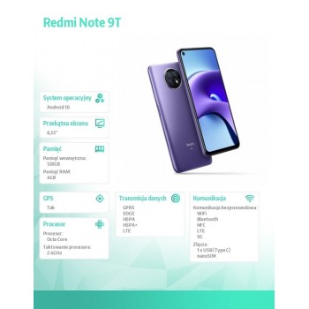 Redmi Note 9T 5G Ds 4+128Gb Purple