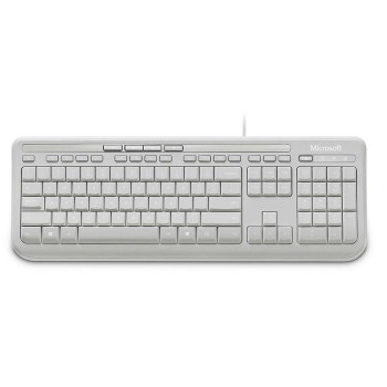 Microsoft Wired Keyboard 600, DE klawiatura USB Biały
