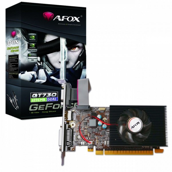 Karta graficzna - Geforce GT730 4GB DDR3 128Bit DVI HDMI VGA LP Single Fan L4 Karta graficzna - Geforce GT730 4GB DDR3 128Bit DVI HDMI VGA LP Single Fan L4