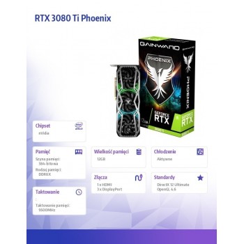 Karta graficzna RTX 3080 Ti Phoenix 12GB GDDR6X 384bit 3DP/HDMI