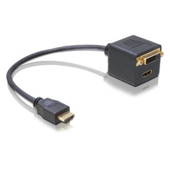 Adapter HDMI(M) - HDMI(F)+DVI-D(F)(24+1)