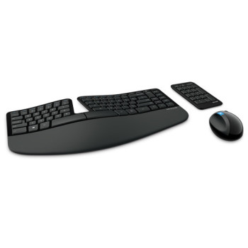 Microsoft Sculpt Ergonomic Desktop klawiatura Dołączona myszka RF Wireless Czeski Czarny