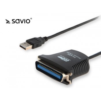 Adapter USB LPT męski 36pin SAVIO CL-46 0,8m