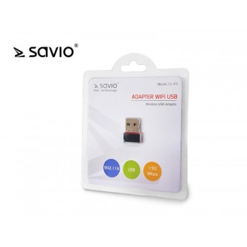 SAVIO CL-43 Karta Wifi 802.11/n USB 150Mbps