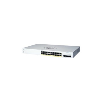 Cisco switch CBS220-24P-4X, 24xGbE RJ45, 4x10GbE SFP+, PoE+, 195W - REFRESH