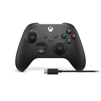 Microsoft Xbox Wireless Controller + USB-C Cable Czarny Gamepad Analogowa Cyfrowa PC, Xbox One, Xbox One S, Xbox One X, Xbox